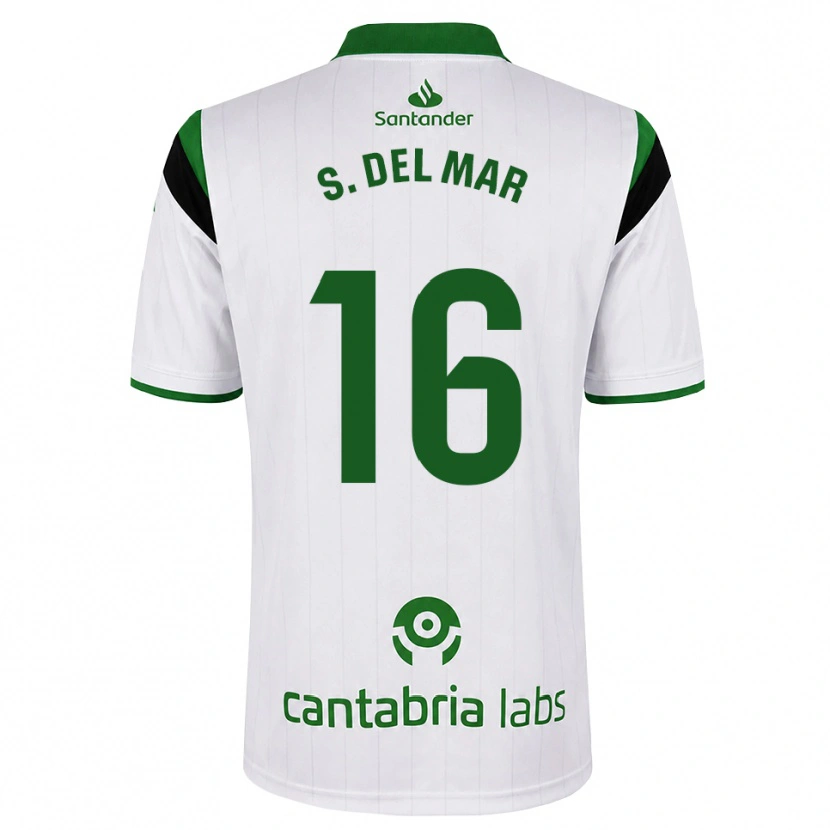 Danxen Enfant Maillot Sonia Del Mar Perlaza Urquijo #16 Blanc Vert Noir Tenues Domicile 2026/27 T-Shirt