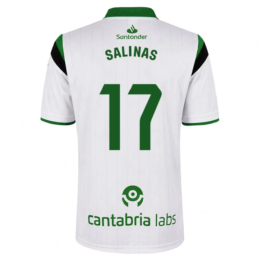 Danxen Enfant Maillot Jorge Salinas #17 Blanc Vert Noir Tenues Domicile 2026/27 T-Shirt