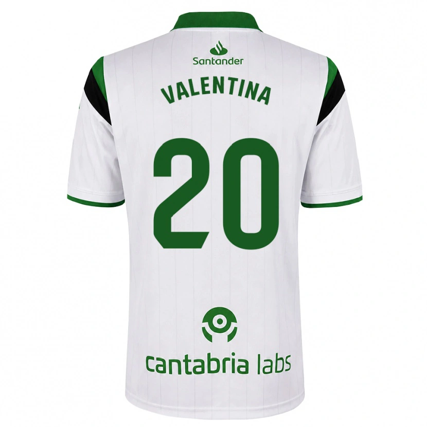 Danxen Enfant Maillot Valentina Lucumi Montoya #20 Blanc Vert Noir Tenues Domicile 2026/27 T-Shirt