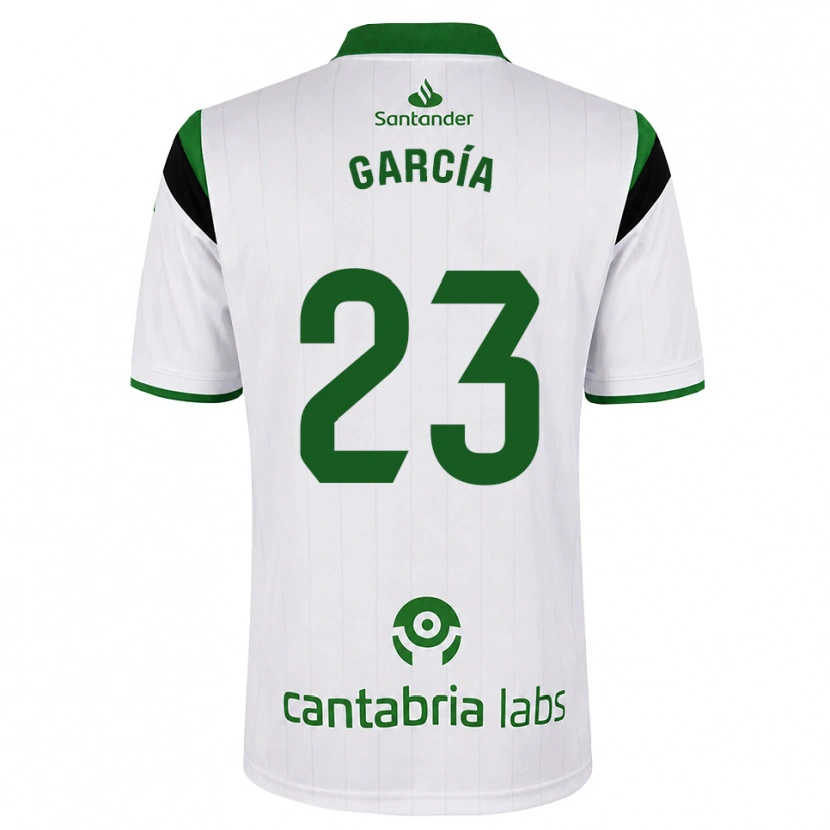 Danxen Enfant Maillot Mario García #23 Blanc Vert Noir Tenues Domicile 2026/27 T-Shirt
