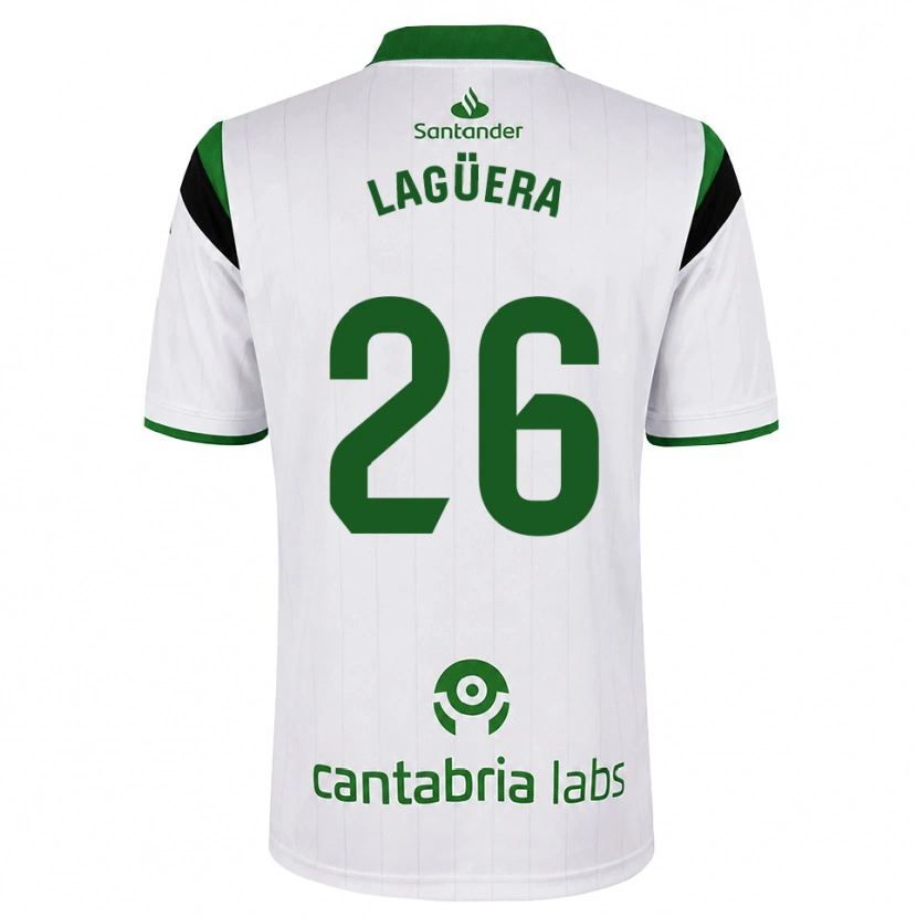Danxen Enfant Maillot Christian Lagüera #26 Blanc Vert Noir Tenues Domicile 2026/27 T-Shirt