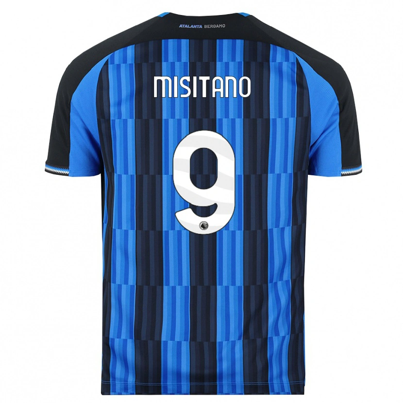 Danxen Enfant Maillot Giulio Misitano #9 Bleu Noir Rouge Tenues Domicile 2026/27 T-Shirt