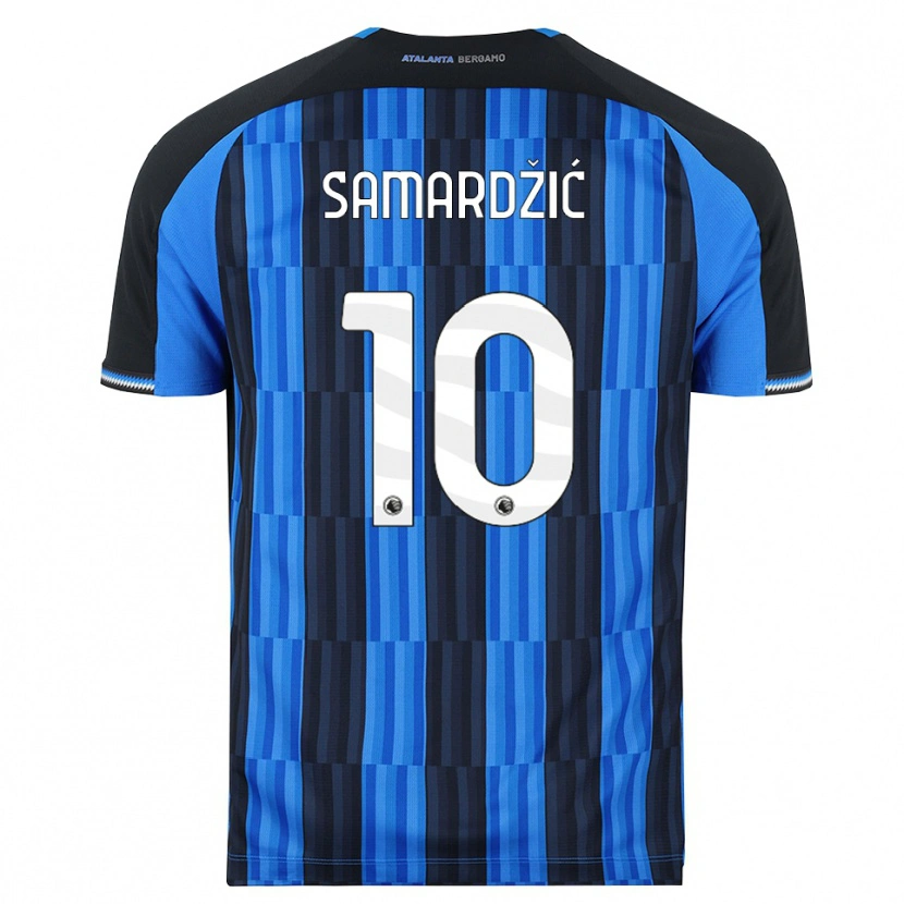 Danxen Enfant Maillot Lazar Samardžić #10 Bleu Noir Rouge Tenues Domicile 2026/27 T-Shirt