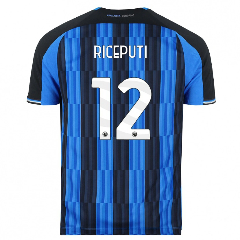 Danxen Enfant Maillot Davide Riceputi #12 Bleu Noir Rouge Tenues Domicile 2026/27 T-Shirt