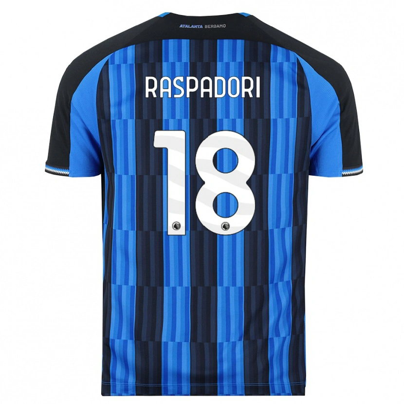 Danxen Enfant Maillot Giacomo Raspadori #18 Bleu Noir Rouge Tenues Domicile 2026/27 T-Shirt