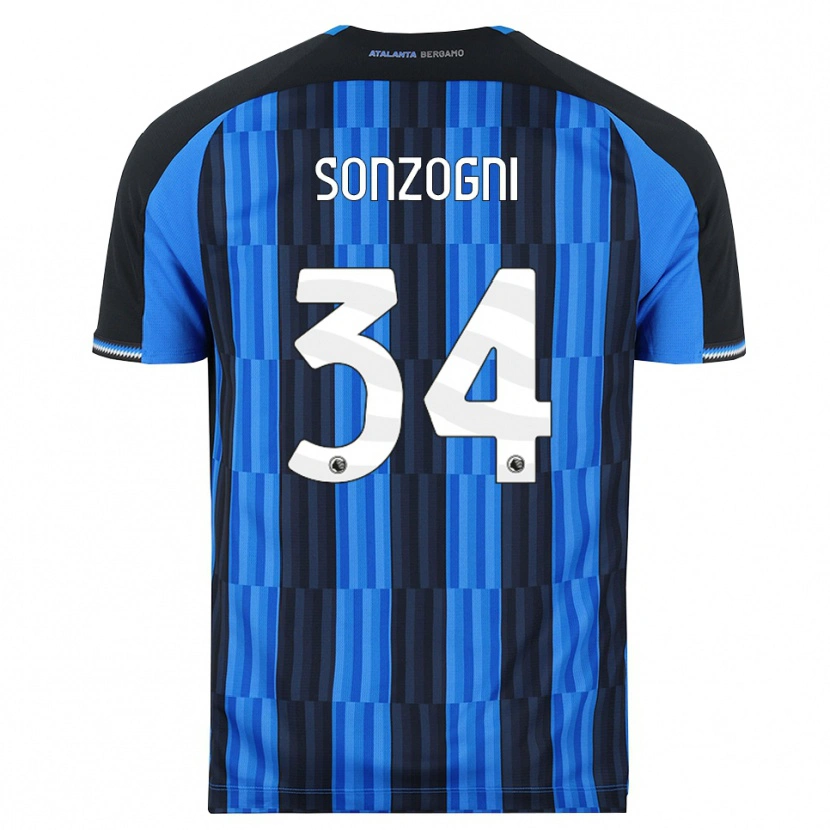 Danxen Enfant Maillot Mattia Sonzogni #34 Bleu Noir Rouge Tenues Domicile 2026/27 T-Shirt