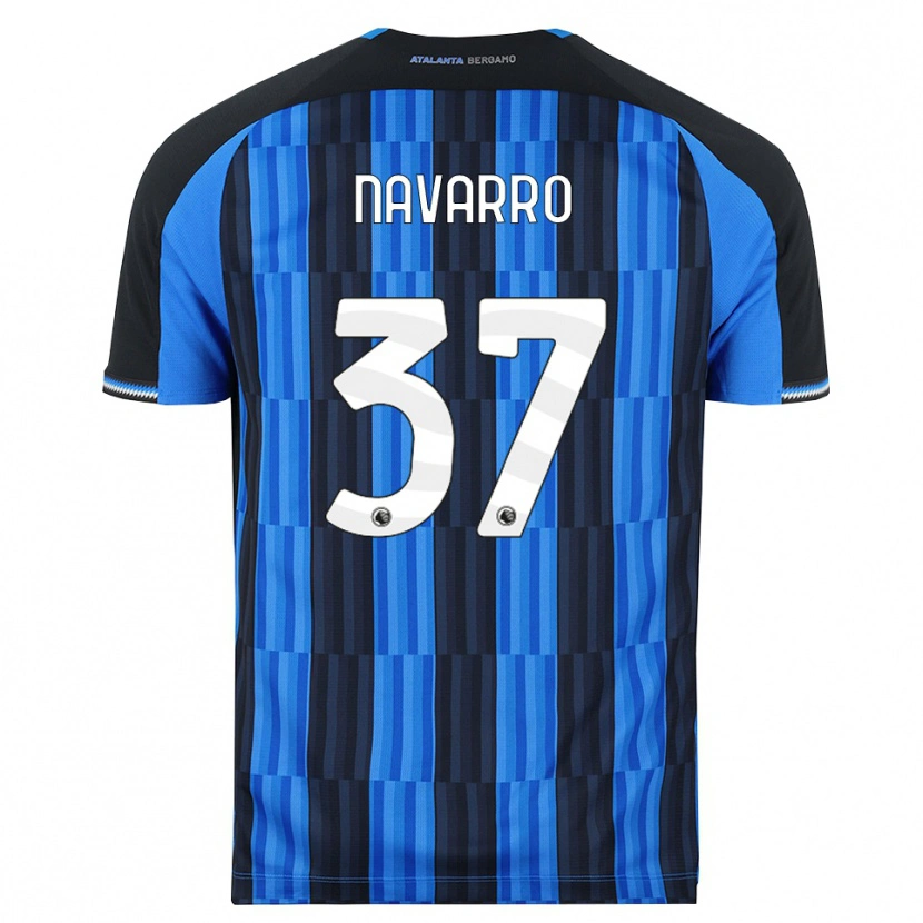 Danxen Enfant Maillot Albert Navarro #37 Bleu Noir Rouge Tenues Domicile 2026/27 T-Shirt