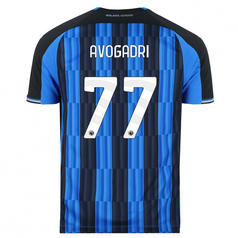 Danxen Enfant Maillot Lorenzo Avogadri #77 Bleu Noir Rouge Tenues Domicile 2026/27 T-Shirt