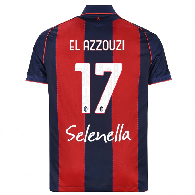 Danxen Enfant Maillot Oussama El Azzouzi #17 Bleu Roi Rouge Blanc Tenues Domicile 2026/27 T-Shirt