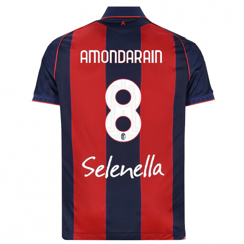 Danxen Enfant Maillot Mikel Amondarain #8 Bleu Roi Rouge Blanc Tenues Domicile 2026/27 T-Shirt