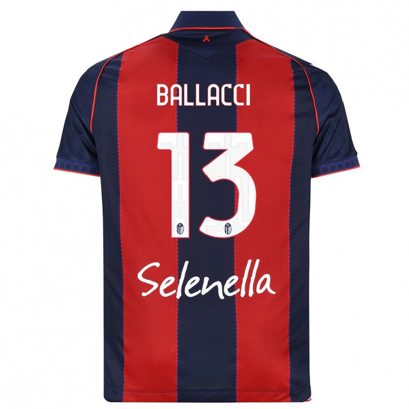 Danxen Enfant Maillot Edoardo Ballacci #13 Bleu Roi Rouge Blanc Tenues Domicile 2026/27 T-Shirt