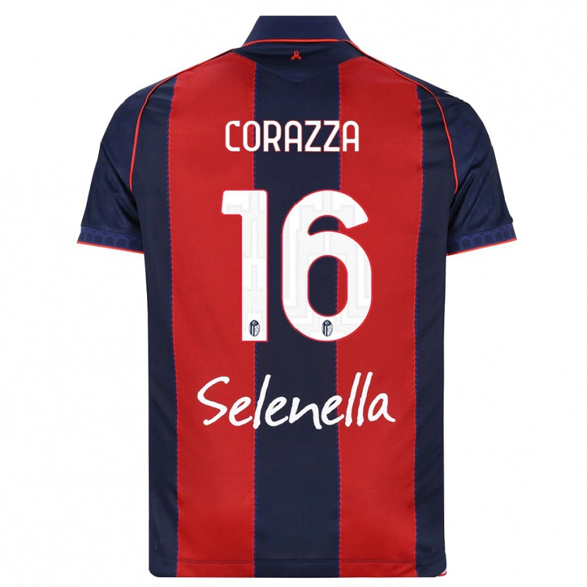 Danxen Enfant Maillot Tommaso Corazza #16 Bleu Roi Rouge Blanc Tenues Domicile 2026/27 T-Shirt