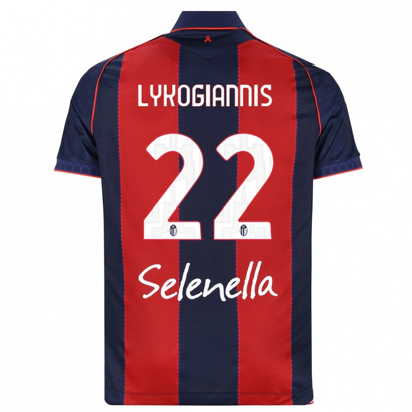 Danxen Enfant Maillot Charalampos Lykogiannis #22 Bleu Roi Rouge Blanc Tenues Domicile 2026/27 T-Shirt