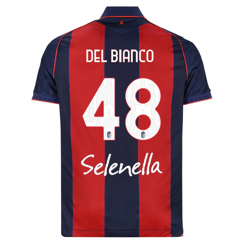 Danxen Enfant Maillot Riccardo Del Bianco #48 Bleu Roi Rouge Blanc Tenues Domicile 2026/27 T-Shirt