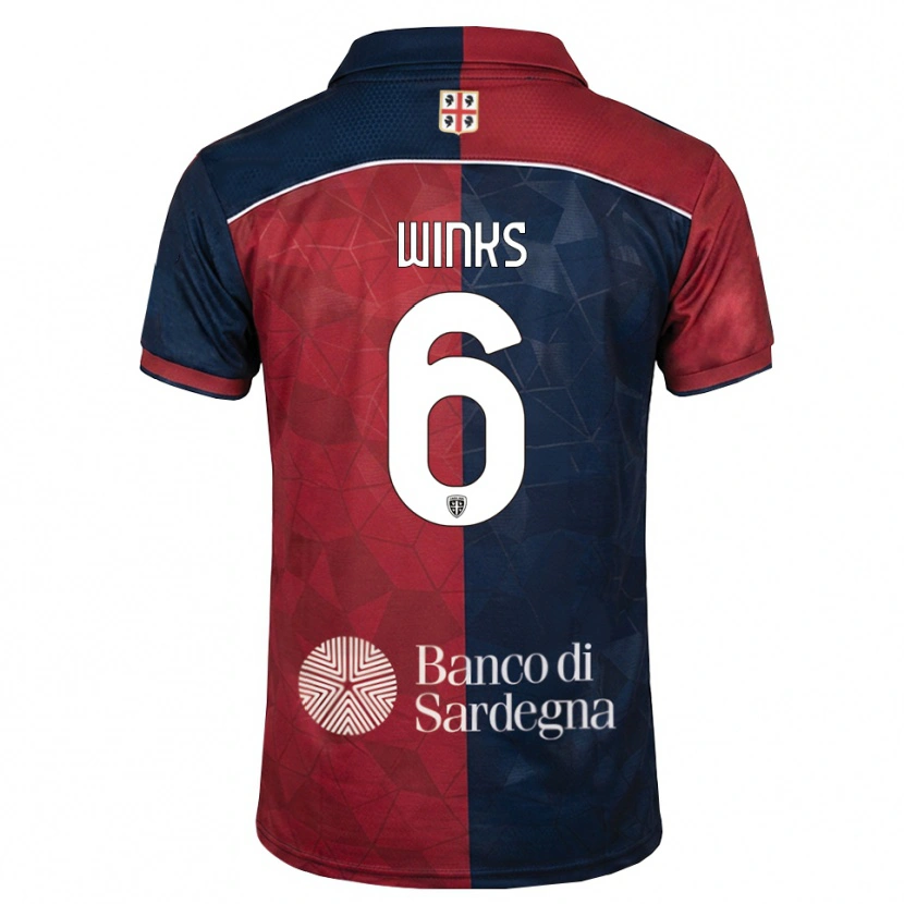 Danxen Enfant Maillot Harry Winks #6 Bourgogne Bleu Roi Tenues Domicile 2026/27 T-Shirt