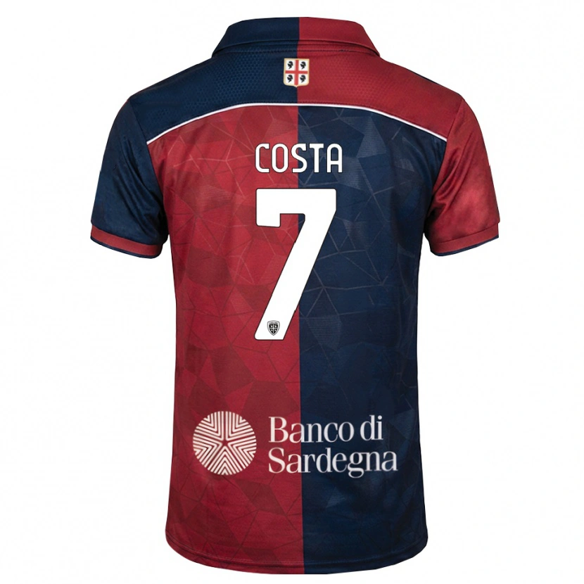 Danxen Enfant Maillot Luca Costa #7 Bourgogne Bleu Roi Tenues Domicile 2026/27 T-Shirt