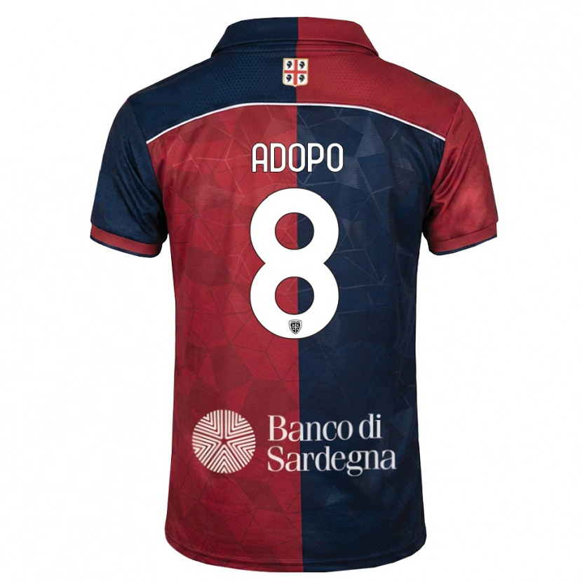 Danxen Enfant Maillot Michel Adopo #8 Bourgogne Bleu Roi Tenues Domicile 2026/27 T-Shirt