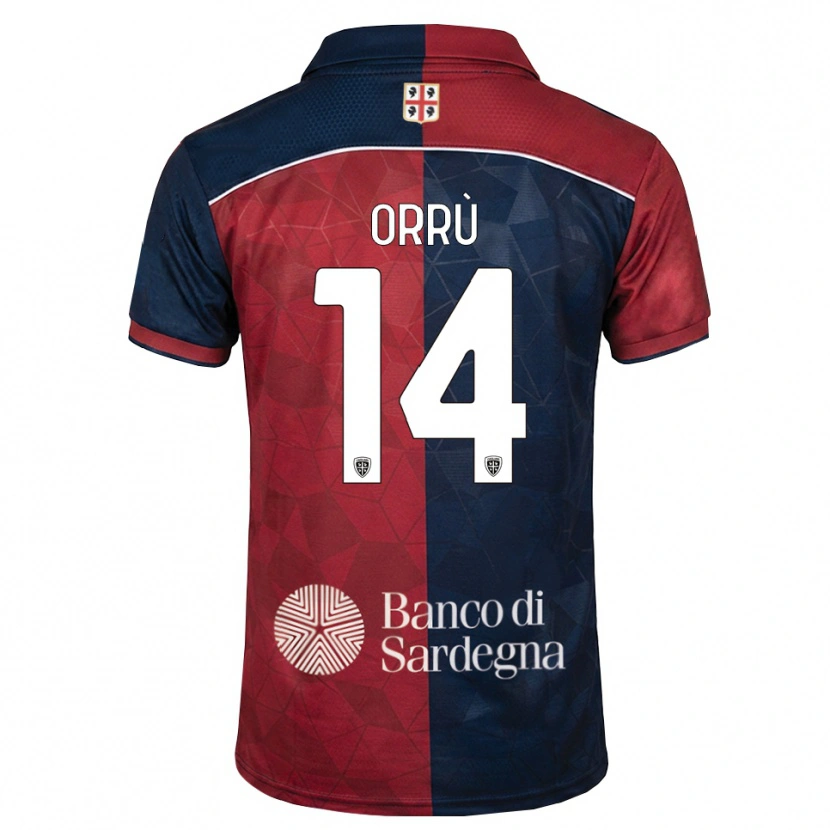 Danxen Enfant Maillot Gabriele Orrù #14 Bourgogne Bleu Roi Tenues Domicile 2026/27 T-Shirt