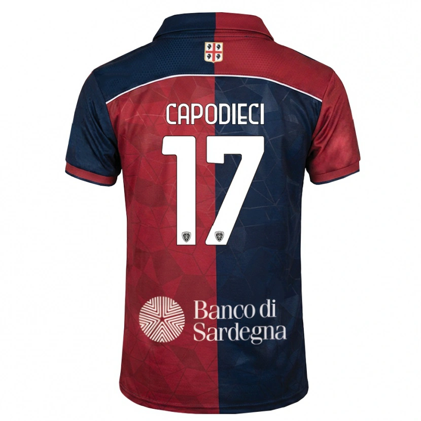 Danxen Enfant Maillot Loris Capodieci #17 Bourgogne Bleu Roi Tenues Domicile 2026/27 T-Shirt