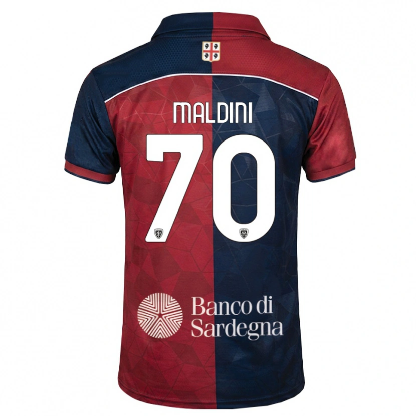 Danxen Enfant Maillot Daniel Maldini #70 Bourgogne Bleu Roi Tenues Domicile 2026/27 T-Shirt