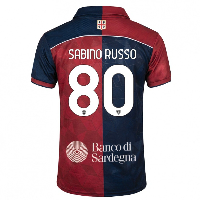 Danxen Enfant Maillot Alessandro Sabino Russo #80 Bourgogne Bleu Roi Tenues Domicile 2026/27 T-Shirt