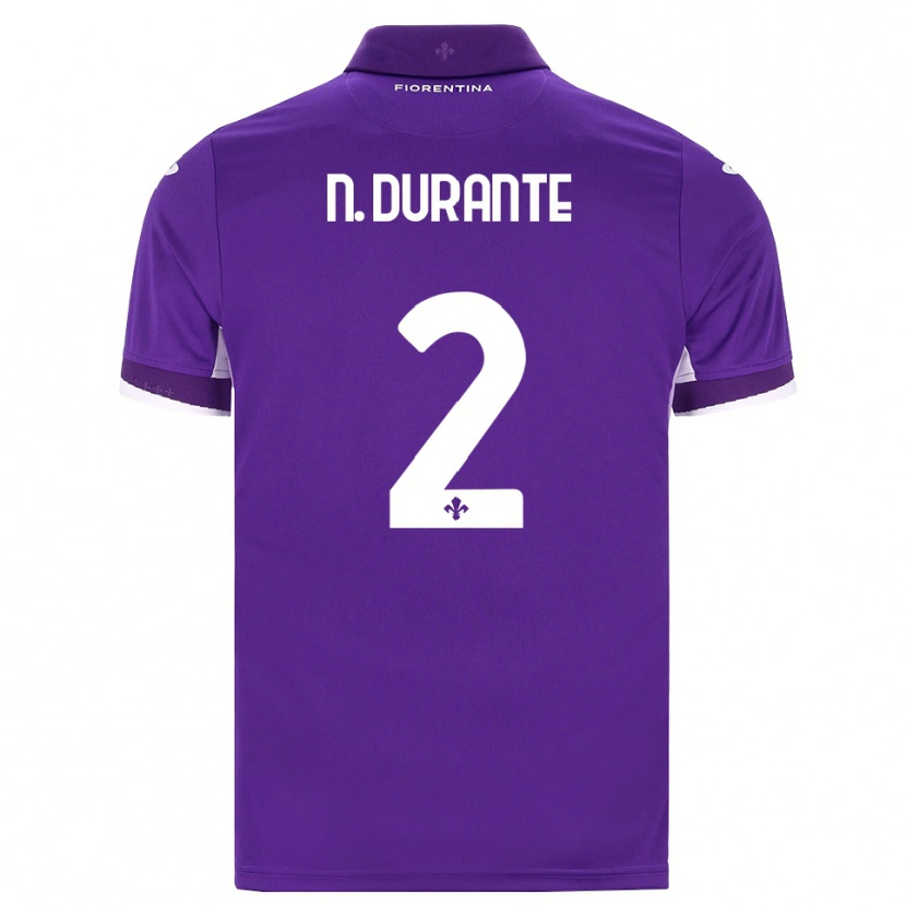 Danxen Enfant Maillot Nicholas Durante #2 Violet Blanc Rose Tenues Domicile 2026/27 T-Shirt