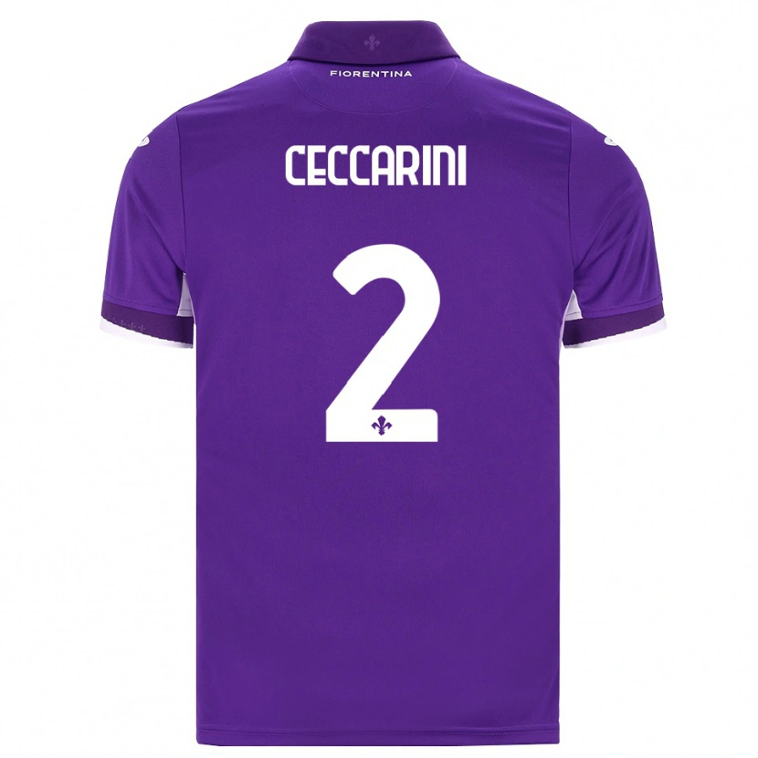 Danxen Enfant Maillot Duccio Ceccarini #2 Violet Blanc Rose Tenues Domicile 2026/27 T-Shirt