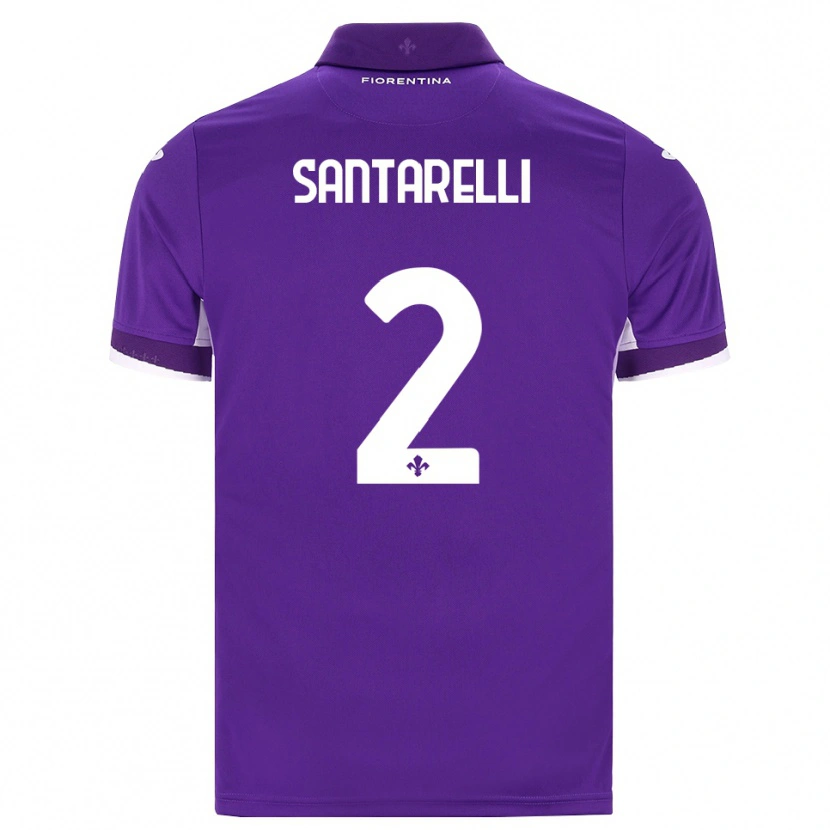 Danxen Enfant Maillot Andrea Santarelli #2 Violet Blanc Rose Tenues Domicile 2026/27 T-Shirt