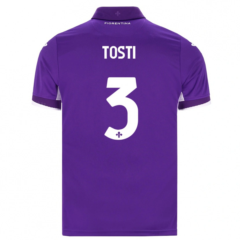 Danxen Enfant Maillot Tommaso Tosti #3 Violet Blanc Rose Tenues Domicile 2026/27 T-Shirt