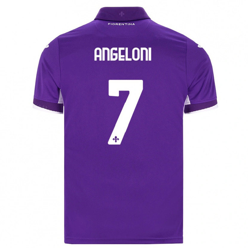 Danxen Enfant Maillot Alberto Angeloni #7 Violet Blanc Rose Tenues Domicile 2026/27 T-Shirt
