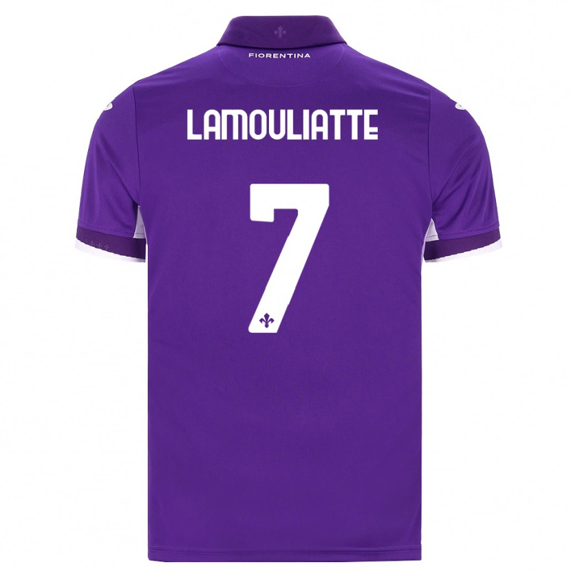 Danxen Enfant Maillot Hugo Lamouliatte #7 Violet Blanc Rose Tenues Domicile 2026/27 T-Shirt