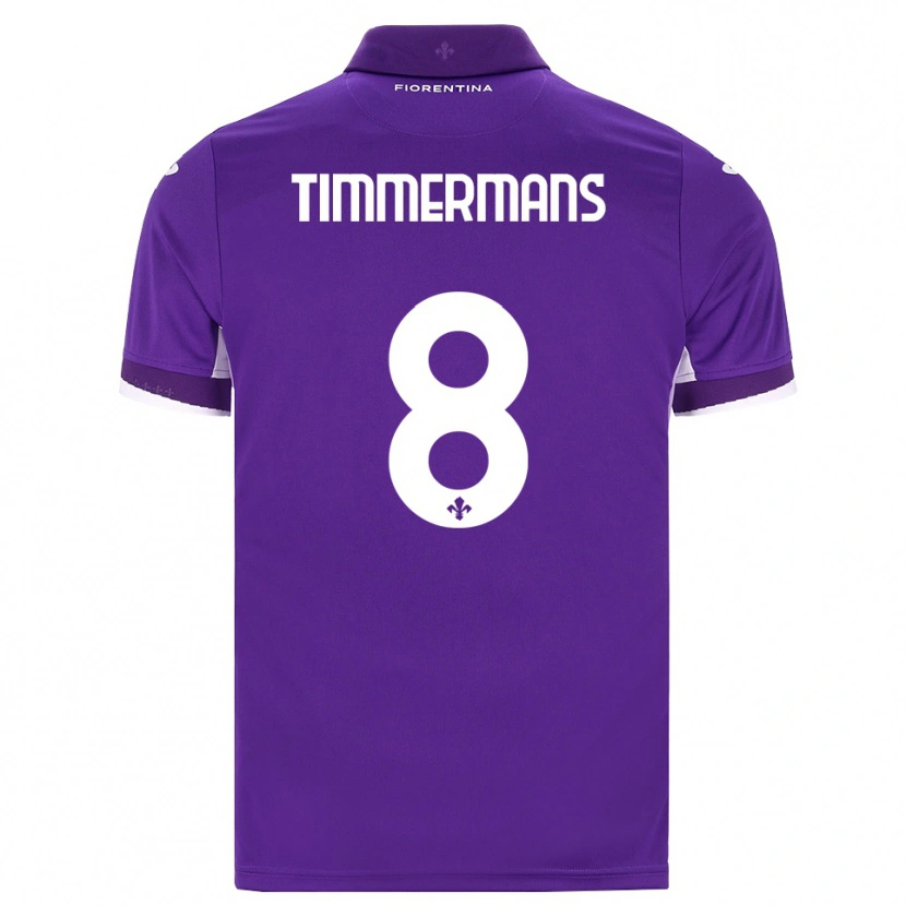 Danxen Enfant Maillot Loric Timmermans #8 Violet Blanc Rose Tenues Domicile 2026/27 T-Shirt