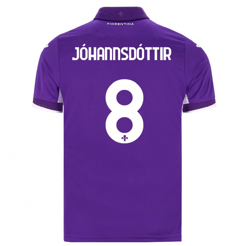 Danxen Enfant Maillot Alexandra Jóhannsdóttir #8 Violet Blanc Rose Tenues Domicile 2026/27 T-Shirt