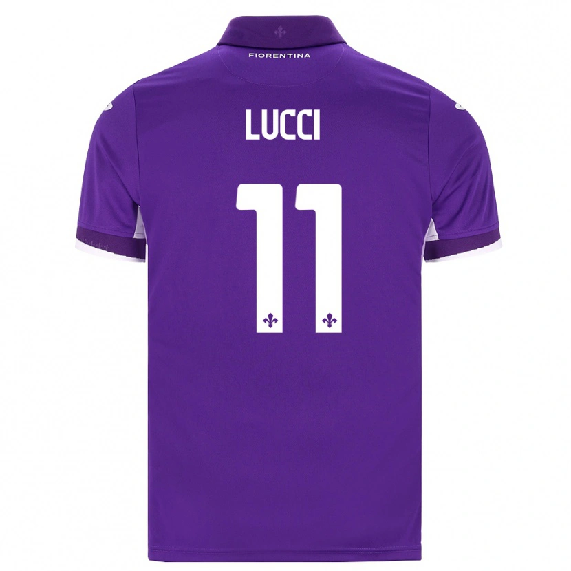 Danxen Enfant Maillot Leonardo Lucci #11 Violet Blanc Rose Tenues Domicile 2026/27 T-Shirt