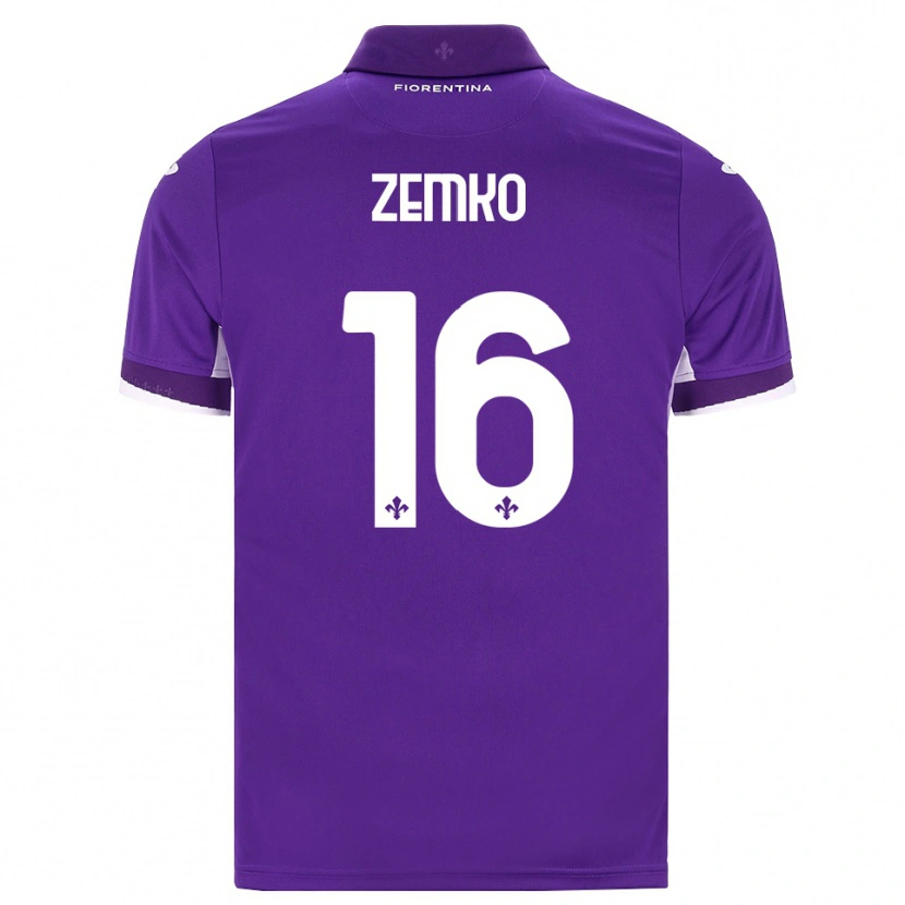 Danxen Enfant Maillot Tomas Zemko #16 Violet Blanc Rose Tenues Domicile 2026/27 T-Shirt