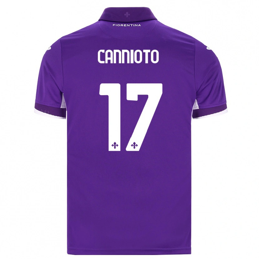 Danxen Enfant Maillot Andrea Cannioto #17 Violet Blanc Rose Tenues Domicile 2026/27 T-Shirt