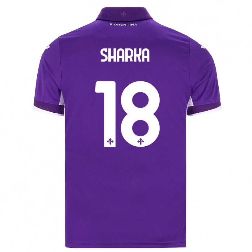 Danxen Enfant Maillot Gentjan Sharka #18 Violet Blanc Rose Tenues Domicile 2026/27 T-Shirt