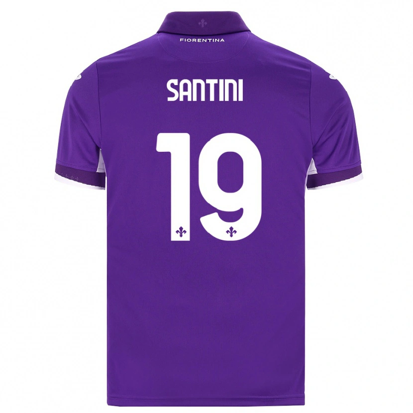 Danxen Enfant Maillot Margherita Santini #19 Violet Blanc Rose Tenues Domicile 2026/27 T-Shirt
