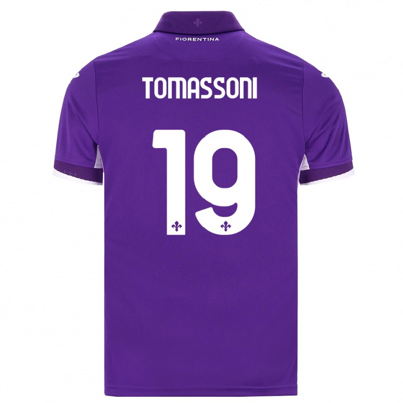 Danxen Enfant Maillot Emma Tomassoni #19 Violet Blanc Rose Tenues Domicile 2026/27 T-Shirt
