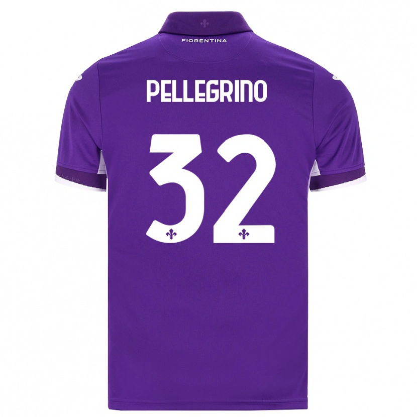 Danxen Enfant Maillot Mateo Pellegrino #32 Violet Blanc Rose Tenues Domicile 2026/27 T-Shirt
