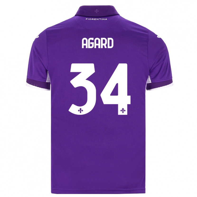 Danxen Enfant Maillot Laura Agard #34 Violet Blanc Rose Tenues Domicile 2026/27 T-Shirt