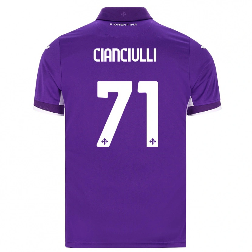 Danxen Enfant Maillot Salvatore Cianciulli #71 Violet Blanc Rose Tenues Domicile 2026/27 T-Shirt