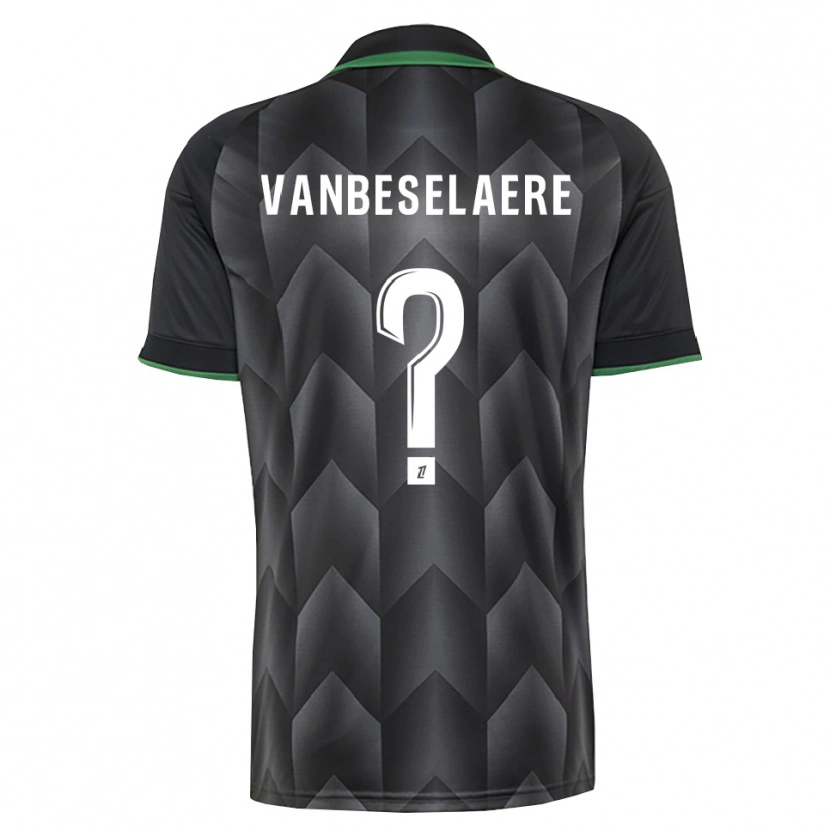 Danxen Enfant Maillot Emmanuel Vanbeselaere #0 Blanc Noir Vert Tenues Extérieur 2026/27 T-Shirt