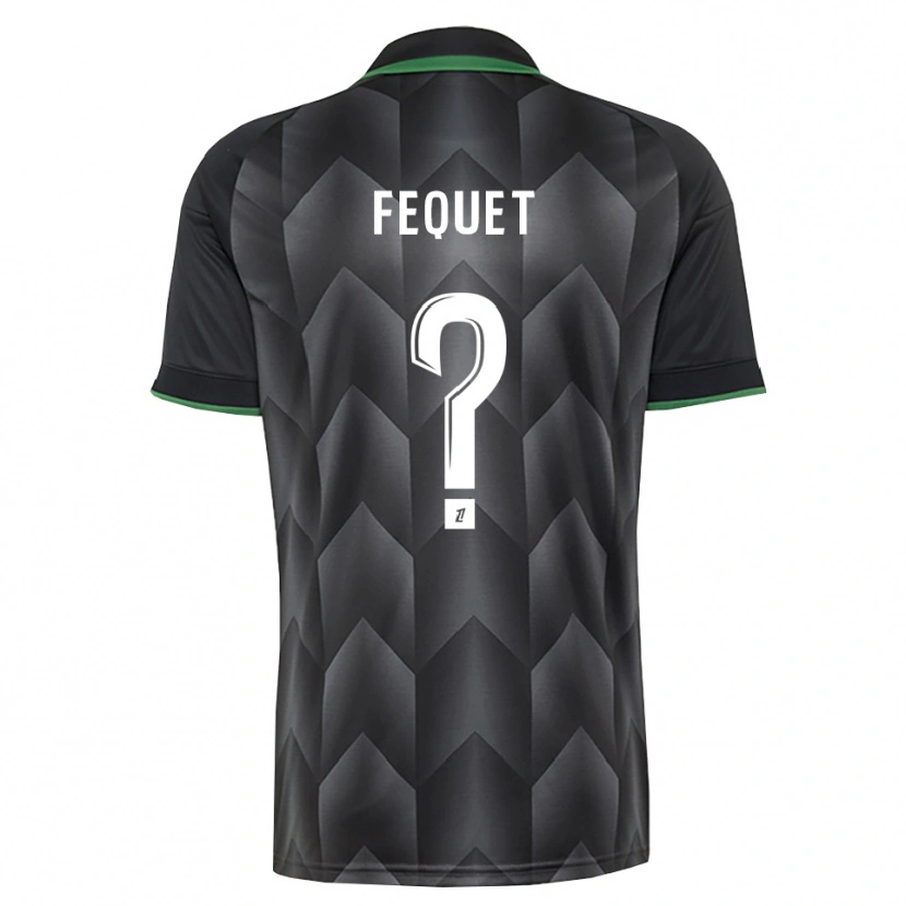 Danxen Enfant Maillot Noa Fequet #0 Blanc Noir Vert Tenues Extérieur 2026/27 T-Shirt