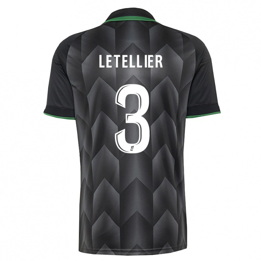 Danxen Enfant Maillot Trévor Letellier #3 Blanc Noir Vert Tenues Extérieur 2026/27 T-Shirt