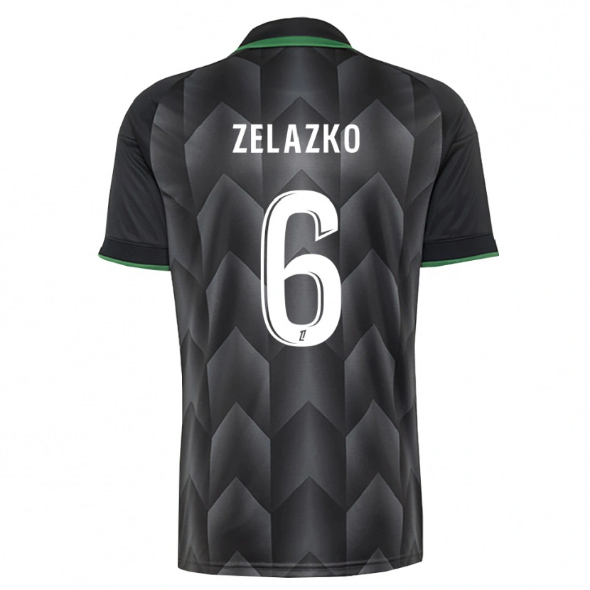 Danxen Enfant Maillot Robin Zelazko #6 Blanc Noir Vert Tenues Extérieur 2026/27 T-Shirt