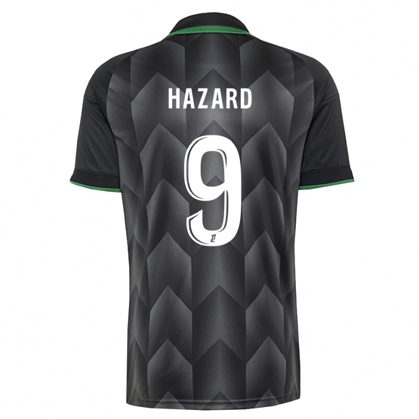 Danxen Enfant Maillot Thorgan Hazard #9 Blanc Noir Vert Tenues Extérieur 2026/27 T-Shirt