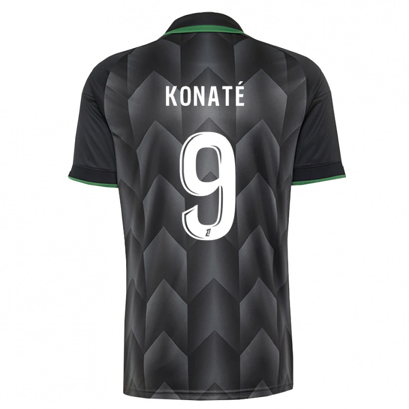 Danxen Enfant Maillot Seybou Konaté #9 Blanc Noir Vert Tenues Extérieur 2026/27 T-Shirt