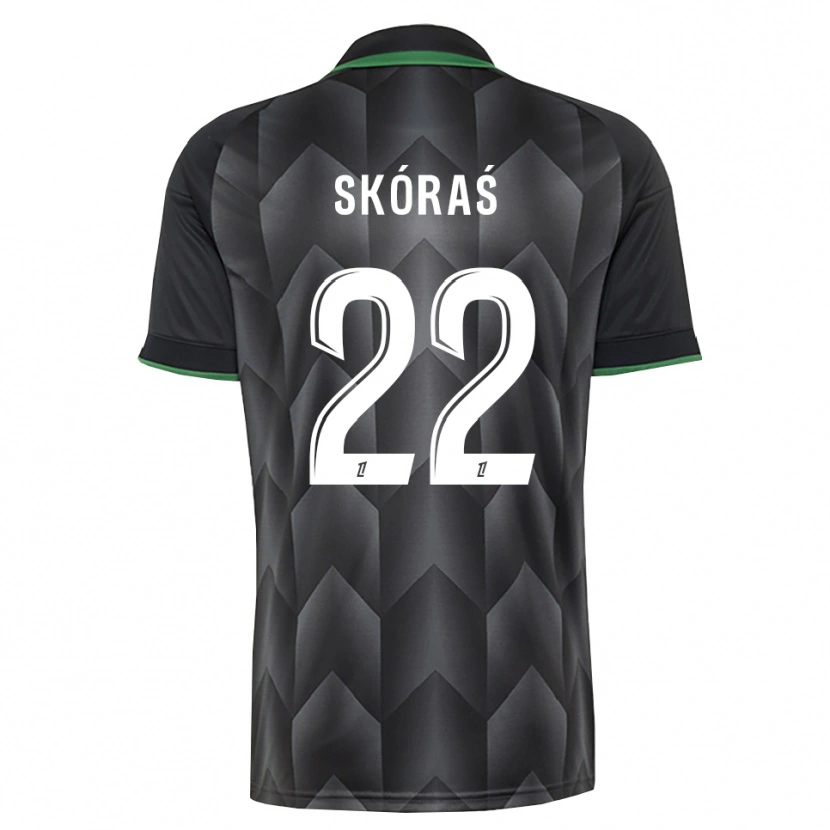 Danxen Enfant Maillot Michal Skoras #22 Blanc Noir Vert Tenues Extérieur 2026/27 T-Shirt