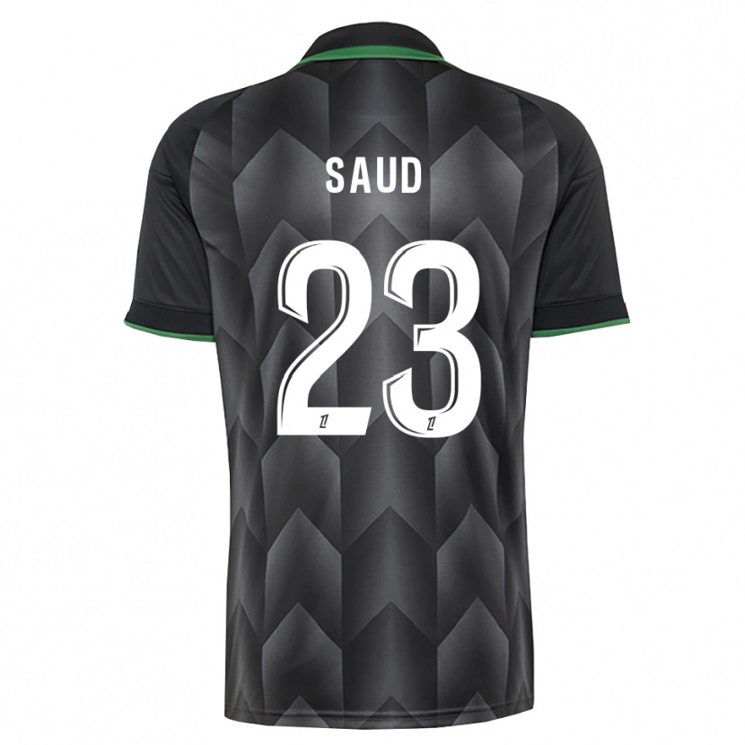 Danxen Enfant Maillot Saud Abdulhamid #23 Blanc Noir Vert Tenues Extérieur 2026/27 T-Shirt